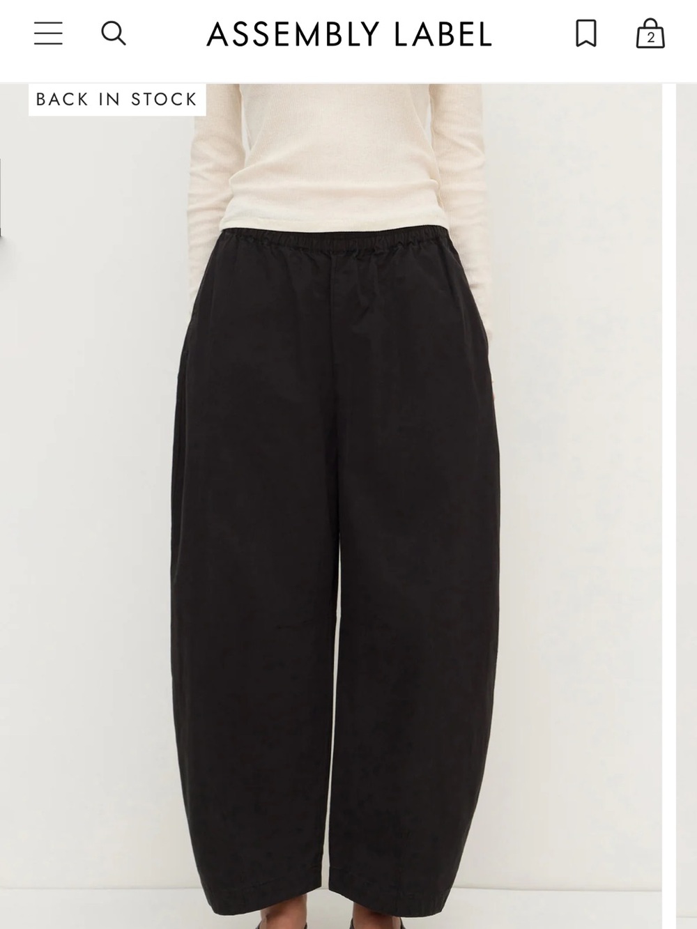 Assembly Label Lola Barrel Pant